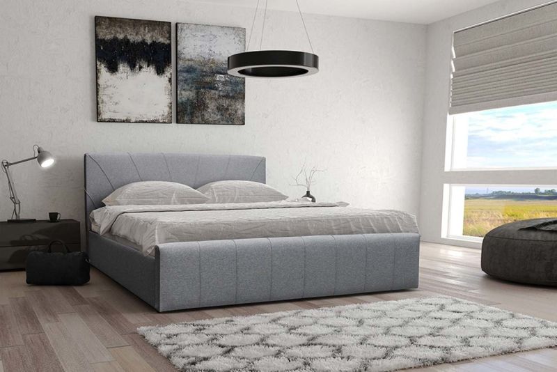 Łóżko tapicerowane z materacem ze sklepu internetowego Meble BIK